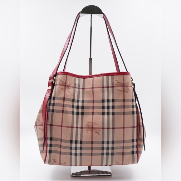 AB38❤️ BURBERRY Haymarket Check Canterbury Tote - Picture 1 of 15